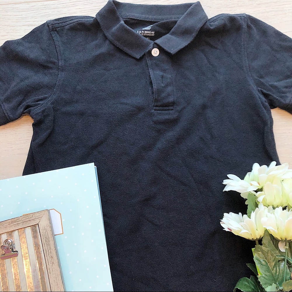 Old Navy Black Collared Half Botton Up Shirt